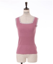 2way cross knit Tank top(Pink-F)