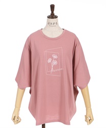 Assorted embroidery over T -shirt(Pink-F)