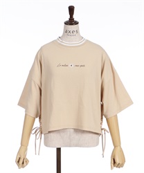 Cropped length assorted T -shirt(Yellow-F)