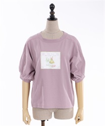 Tea cup lavit T -shirt(Pink-F)