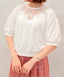 Cutwork embroidery Pullover