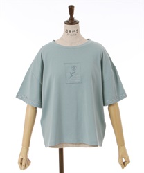 Cool cold glitter embroidery T -shirt(Mint Green-F)