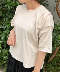 Long T -shirt on the edition(Beige-F)
