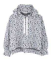 Dalmatian pattern hoodie(White-Free)