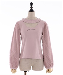 Choker design pullover(Pink-F)