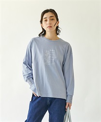 Assorted embroidery T -shirt(Blue-F)