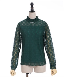Bijou Design Total Lace Pullover(Green-F)
