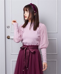Volume Turle Sleeve Pullover(Pink-F)