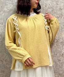 Lace up Pullover(Yellow-F)