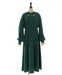 Knid long Dress ensemble(Green-F)