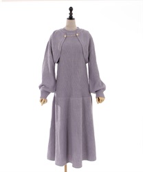 Knid long Dress ensemble(Lavender-F)