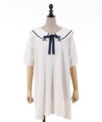 Embroidery sailor Dress(Ecru-F)