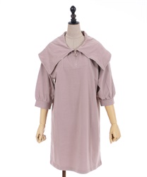 Half zip dress(Pink-F)