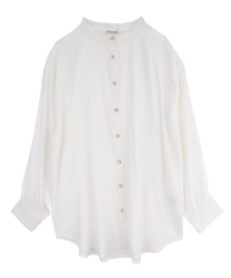 Band color shirt tunic(White-Free)