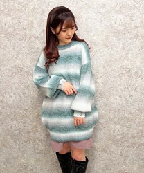 Mohair style gradation knit(Grey-F)