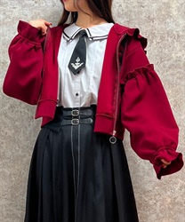 Short length cardboard hoodie(Red-F)